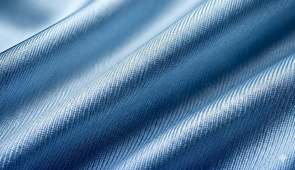 Blue wave-like cooling textile texture