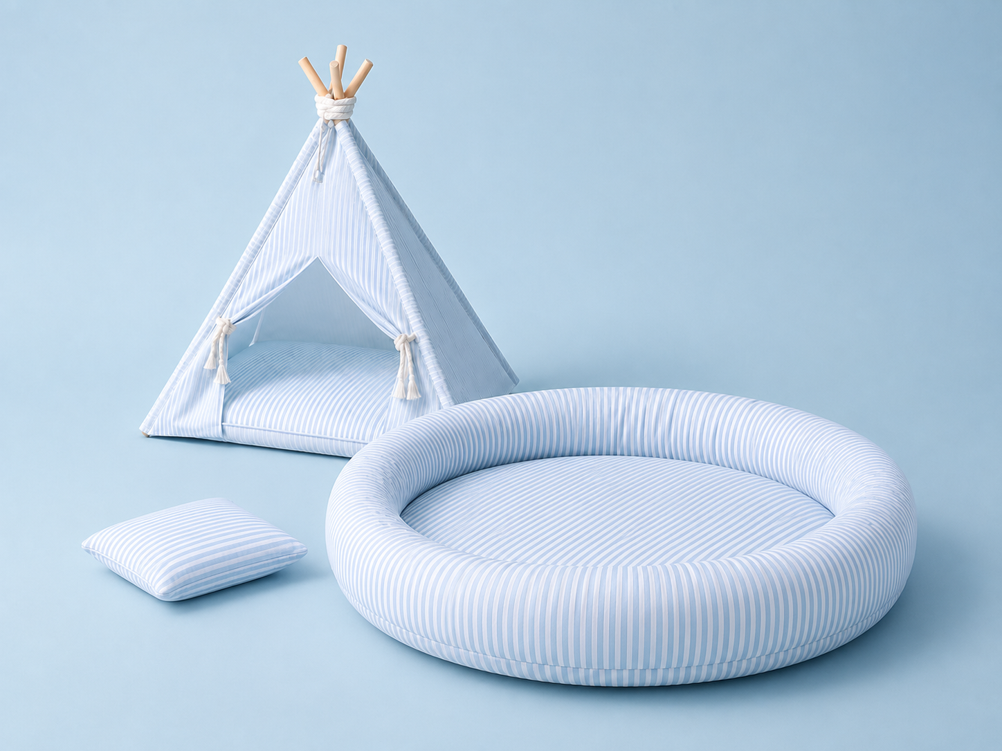 Empty cooling pet nest in a calm home setting